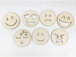  Natúr fa - Emoji fejek 8cm 7db/csomag - csinaldmagadshop