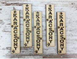 Natúr fa - Biléta "KARÁCSONY" 2x10cm 5db/csomag - csinaldmagadshop