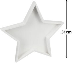 Fa csillag tál fehér