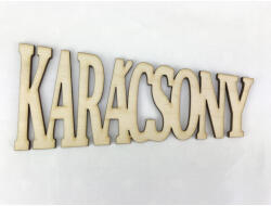  Natúr fa - "KARÁCSONY" trapéz felirat 15cm - csinaldmagadshop
