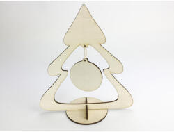  Natúr fa - Fenyő gömbdísszel 19cm - csinaldmagadshop