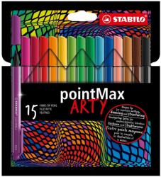 STABILO Комплект флумастери, Stabilo, pointMax Arty ST488/15-1-20, 15 цвята (ST488/15-1-20)