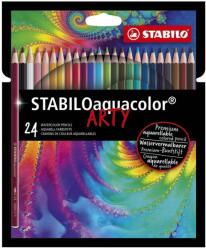 STABILO Комплект акварелни моливи, Stabilo, Aquacolor Arty, ST1624/1-20, 24 цвята (ST1624/1-20)