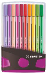 STABILO Комплект флумастери, Stabilo, Pen 68 Color Parade ST6820-04-03 лилава кутия, 20 цвята (ST6820-04-03)