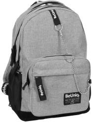 PASO Casual egyszínű hátizsák lánccal - Szürke (PPG22-228) - gigajatek