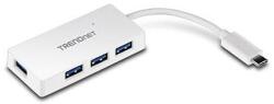 TRENDnet USB-HUB 4-port USB3.0 Ultra-Mini-Hub an USB-C (TUC-H4E) (TUC-H4E)