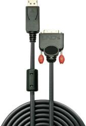 Lindy Kijelző csatlakozó / DVI Csatlakozókábel [1x DisplayPort dugó - 1x DVI dugó, 24+1 pólusú] 3.00 m Fekete (41492) (41492)