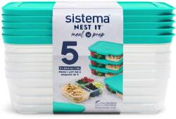 Sistema Meal Prep NEST IT Műanyag ételtároló készlet 1, 19L (5 db) (59175) (59175)