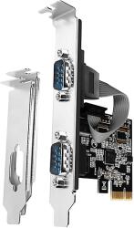 AXAGON PCIe x1 sorosport vezérlő kártya, 2x RS-232 DB9 port, ASIX AX99100 chip (PCEA-S2N) (PCEA-S2N)