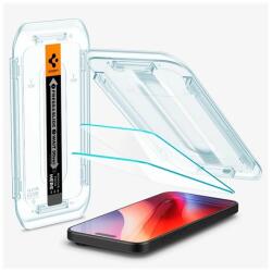 Spigen Apple iPhone 16 Pro ez fit képernyővédő üveg 2db (2.5D, ultravékony, 0.2mm, 9H+segédkeret) átlátszó (AGL07928)