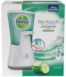 Dettol érintés nélküli kézmosó készülék, Hidratáló uborkás felfrissülés utántöltővel, 250 ml (KHH720)