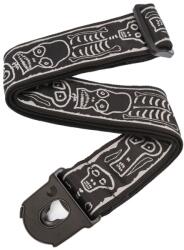 D'Addario Joe Satriani Planet Lock Guitar Strap Skull n' Bones