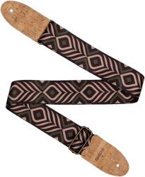 Cascha CGS-VC9 Guitar Strap Vegan Cork Green Chevron