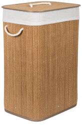 G21 szennyeskosár 72 l, bambusz, fehér betéttel (KPG21BAM025NW)