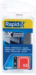 RAPID Tűzőkapocs, 53 / 6 mm, 1080 db, rozsdamentes acél, bliszterben (463109509)