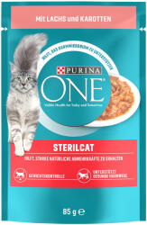 ONE 26x85g PURINA ONE SterilCat lazac & sárgarépa nedves macskatáp - zooplus - 6 552 Ft