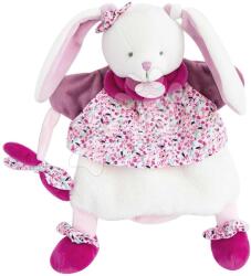 Doudou Iepuraș de pluș pentru teatru de păpuși Bunny Hand Puppet Doudou et Compagnie roz 28 cm de la 0 luni (DC3080)