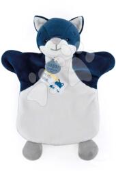 Doudou Lup de pluș pentru teatru de păpuși Wolf Hand Puppet Doudou et Compagnie albastru 25 cm da 0 luni (DC4004)