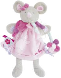Doudou Șoricel de pluș pentru teatru de păpuși Mouse Hand Puppet Doudou et Compagnie roz 28 cm de la 0 luni (DC3085)