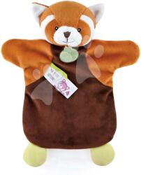 Doudou Panda de pluș pentru teatru de păpuși Red Panda Hand Puppet Doudou et Compagnie roșie 25 cm de la 0 luni (DC4003)