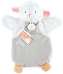 Doudou Oiță de pluș pentru teatru de păpuși Lamb Green Hand Puppet Doudou et Compagnie gri 25 cm de la 0 luni (DC4007)