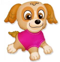 Flexmetal Rózsaszín ruhás kiskutya fólia lufi, 61 cm (901749) - jatekbolt