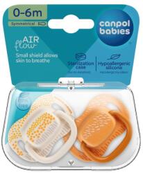 Canpol babies Canpol babies, Mountains, suzeta din silicon, simetrica, galben, 0-6 luni