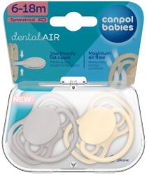 Canpol babies Canpol babies, Nude, suzeta din silicon, simetrica, bej, 6-18 luni, 2 buc