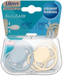Canpol babies Canpol babies, Nude, suzeta din silicon, simetrica, albastru, 18 luni+, 2 buc