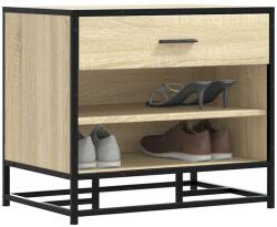 vidaXL cipőpad Sonoma tölgy 60x40x53, 5 cm Gépelt fa és fém (849220) - vidaxl