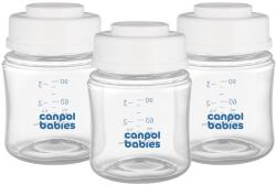 Canpol babies Canpol babies, set de sticle pentru stocarea laptelui matern si hranei, 120 ml, 3 buc