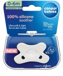 Canpol babies Canpol babies, suzeta din silicon, simetrica, alb, 0-6m