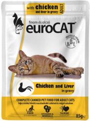 Eurocat alutasakos macskaeledel 85g csirkemájjal