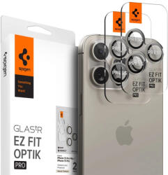 Spigen iPhone 14 Pro / 14 Pro Max / 15 Pro / 15 Pro Max / 16 Pro / 16 Pro Max Kameravédő Üvegfólia - Spigen Glas. tR EZ Fit Optik Pro - Titán x 2 db (AGL07163)