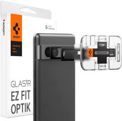 Spigen Google Pixel 7A Kameravédő Üvegfólia - Spigen Glas. tR EZ Fit Optik - Fekete x 2 db (AGL05970)
