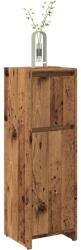 vidaXL Fürdőszobaszekrény régi fa 30x30x95 cm gépelt fa (856061) - vidaxl