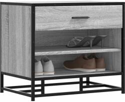 vidaXL cipőpad szürke Sonoma 60x40x53, 5 cm Gépi fa és fém (849222)