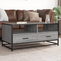 vidaXL szürke sonoma szerelt fa és fém dohányzóasztal 100 x 50 x 45 cm (848787)