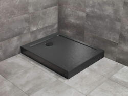 Radaway Doros Stone F akril zuhanytálca előlappal 140x90 cm ajándék szifonnal, fekete SDRFP1490-05-54S (SDRFP1490-05-54S)