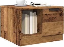 vidaXL dohányzóasztal Régi fa 50x50x36 cm Gépelt fa (856848) - vidaxl