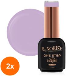 LUXORISE Set 2 x Oja Semipermanenta One Step, Diamond Rich Lilac 10 ml, Luxorise