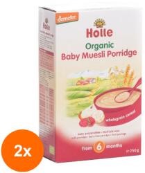 Holle Baby Set 2 x Musli Organic Eco, Holle Baby, cu Fulgi Integrali de Grau, 250 g (OIB-2xBLG-4952572)