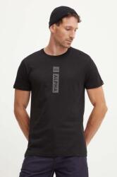 Alpha Industries pamut póló fekete, férfi, nyomott mintás, 146509 - fekete XL