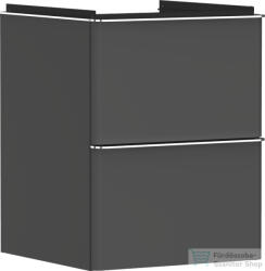 Hansgrohe XELU Q 48x49, 5 cm-es 2 fiókos fali szekrény króm fogantyúval, matt gyémántszürke 54020000 (54020000)
