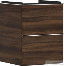 Hansgrohe XELU Q 48x49, 5 cm-es 2 fiókos fali szekrény króm fogantyúval, sötét dió 54022000 (54022000)