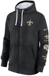 Nike Men's NFL Nike Cotton Full-Zip Fleece Hoodie New Orlean Saints black/white