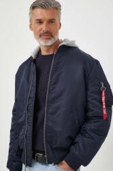 Alpha Industries bomber dzseki MA-1 ZH Back EMB férfi, sötétkék, téli, oversize, - sötétkék M