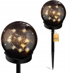Lumileds LED napelemes kerti lámpa 3000K IP44 10cm szegecses dekoratív labda GLORIS LUMILED (LUMSOL1115)