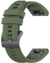 BSTRAP Silicone Carson szíj Garmin Fenix 5 / 6 / 6 Pro / 7 / 8 / E 47mm, army green