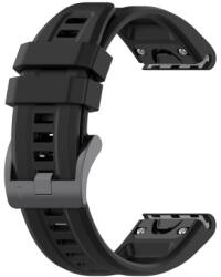 BSTRAP Silicone Carson szíj Garmin Fenix 5 / 6 / 6 Pro / 7 / 8 / E 47mm, black